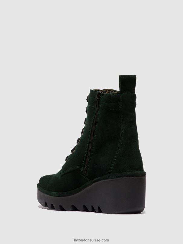 860NR105 bottines à lacets biaz329 Fly London forêt verte femmes