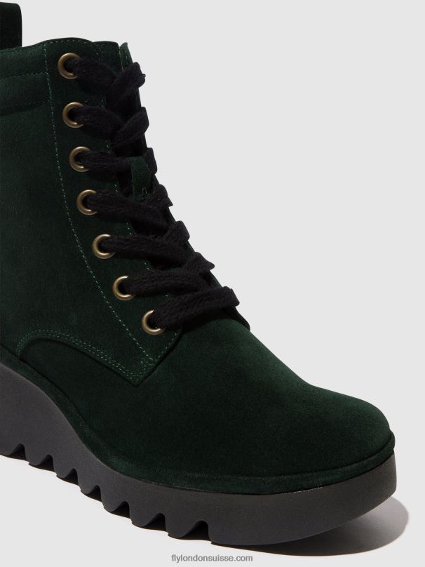 860NR105 bottines à lacets biaz329 Fly London forêt verte femmes