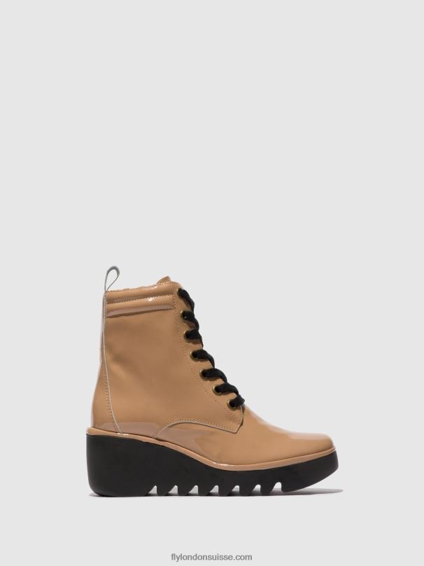 860NR109 bottines à lacets biaz329 Fly London capuccino femmes