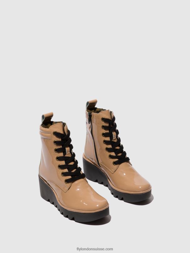 860NR109 bottines à lacets biaz329 Fly London capuccino femmes