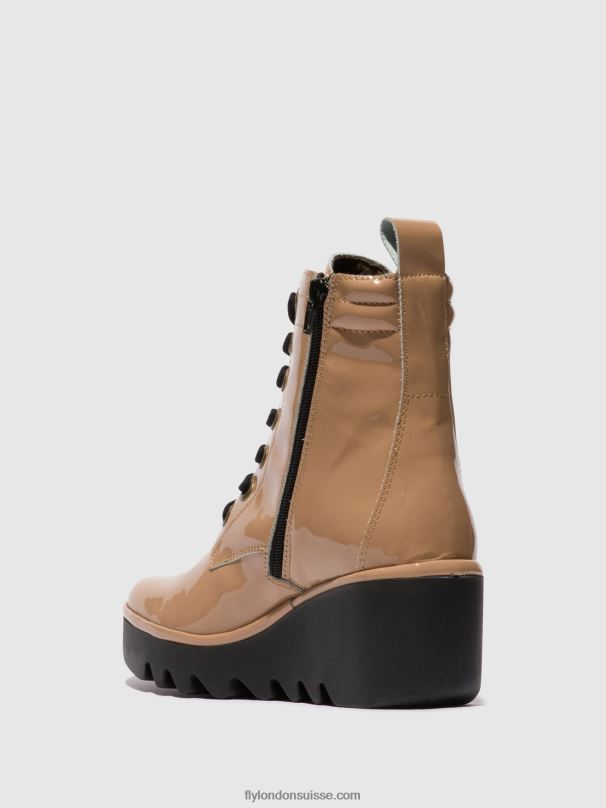860NR109 bottines à lacets biaz329 Fly London capuccino femmes