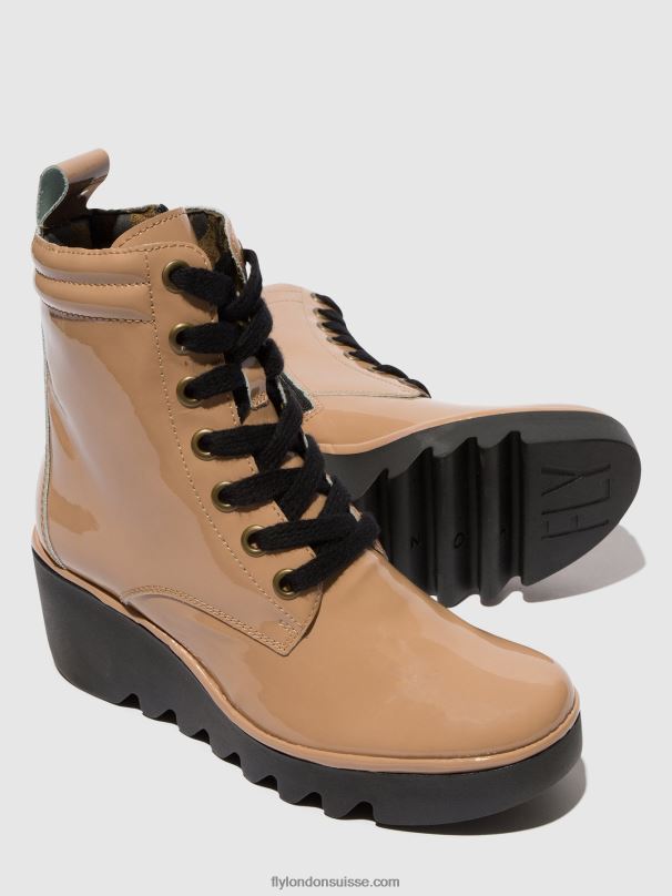 860NR109 bottines à lacets biaz329 Fly London capuccino femmes