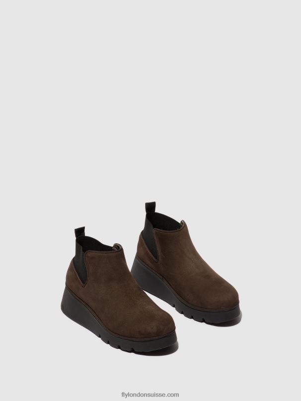 860NR112 bottines élastiquées pada403 Fly London ns. taupe femmes