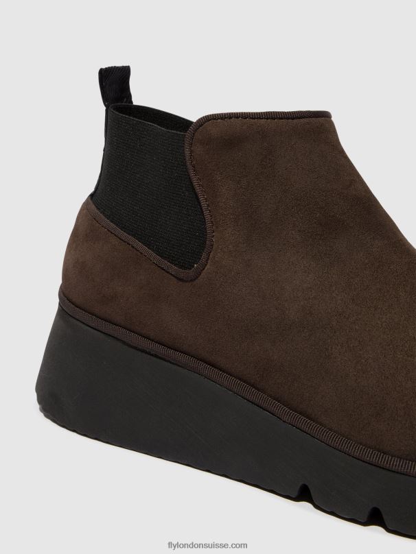 860NR112 bottines élastiquées pada403 Fly London ns. taupe femmes