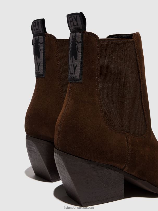 860NR114 bottines chelsea torm911 Fly London chocolat femmes