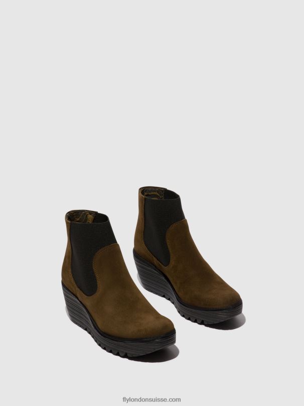 860NR116 bottines chelsea yade398 Fly London boue femmes
