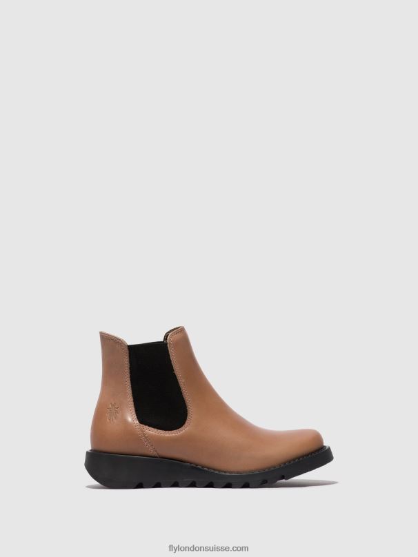 860NR117 bottines chelsea Fly London salv rose (élastique noir) femmes