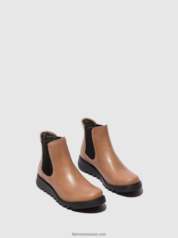 860NR117 bottines chelsea Fly London salv rose (élastique noir) femmes