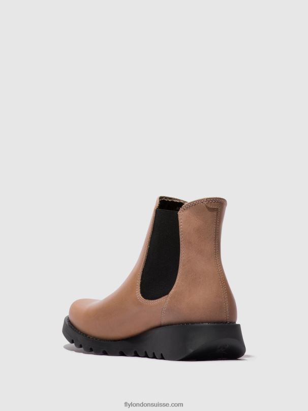 860NR117 bottines chelsea Fly London salv rose (élastique noir) femmes