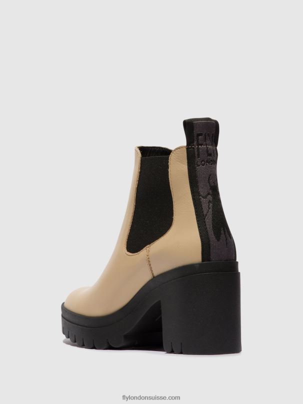 860NR119 bottines chelsea tope520 Fly London beige femmes