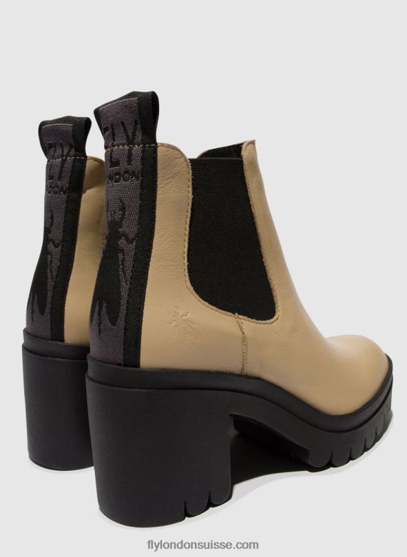 860NR119 bottines chelsea tope520 Fly London beige femmes