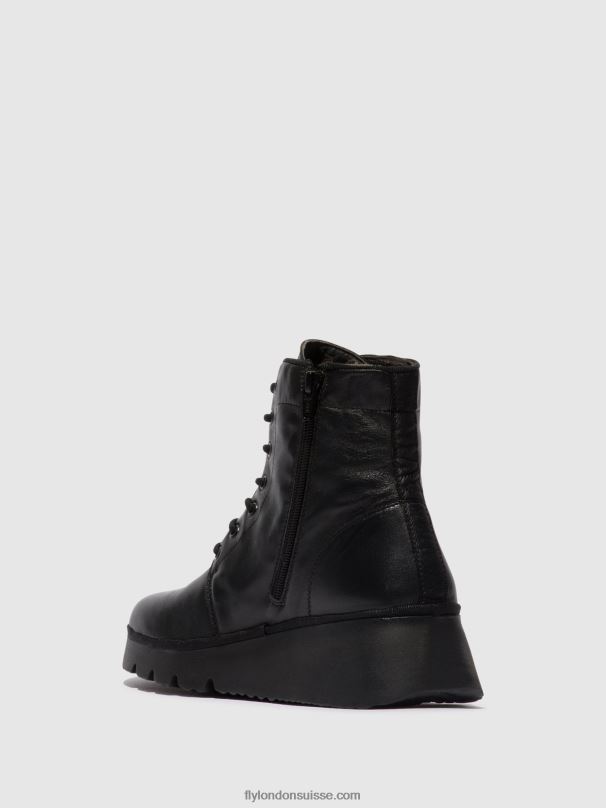 860NR11 bottines à lacets pall404 Fly London noir femmes
