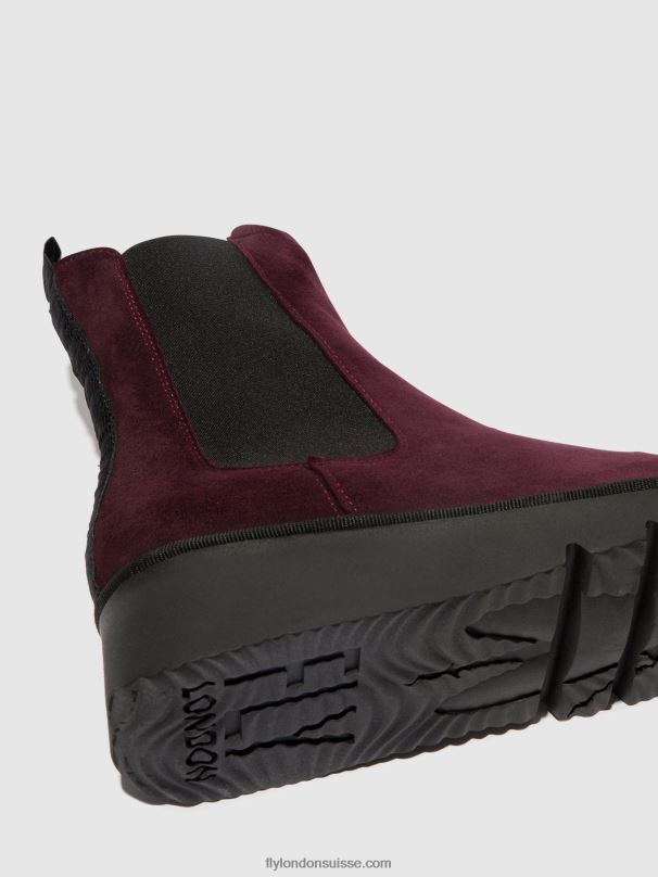 860NR128 bottines chelsea paty405 Fly London vin femmes