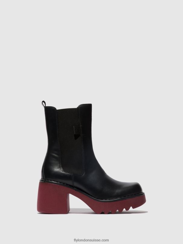 860NR129 bottines chelsea moya25 Fly London noir (semelle de vin) femmes