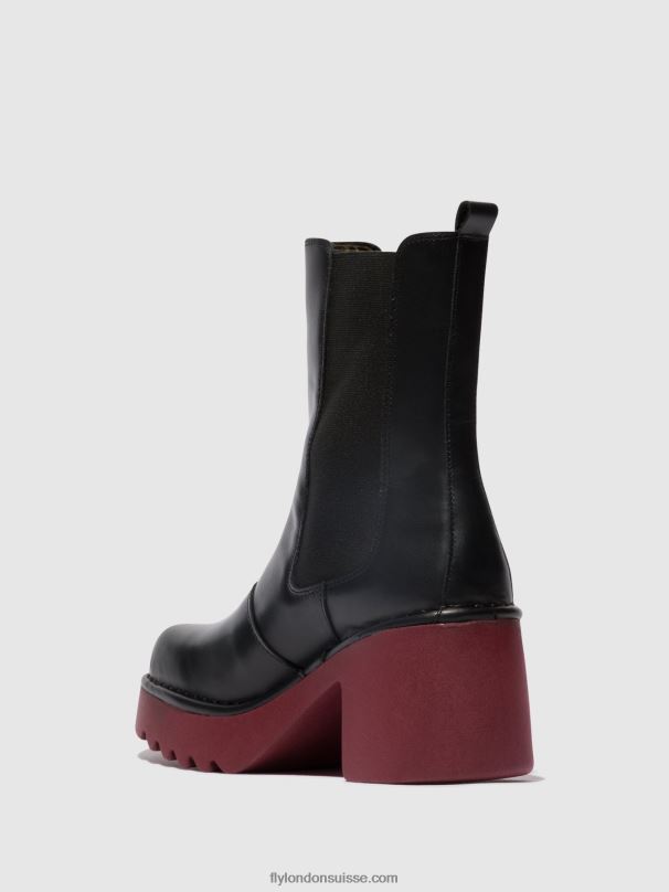 860NR129 bottines chelsea moya25 Fly London noir (semelle de vin) femmes