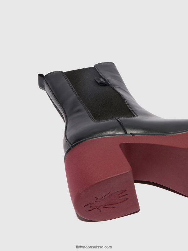 860NR129 bottines chelsea moya25 Fly London noir (semelle de vin) femmes