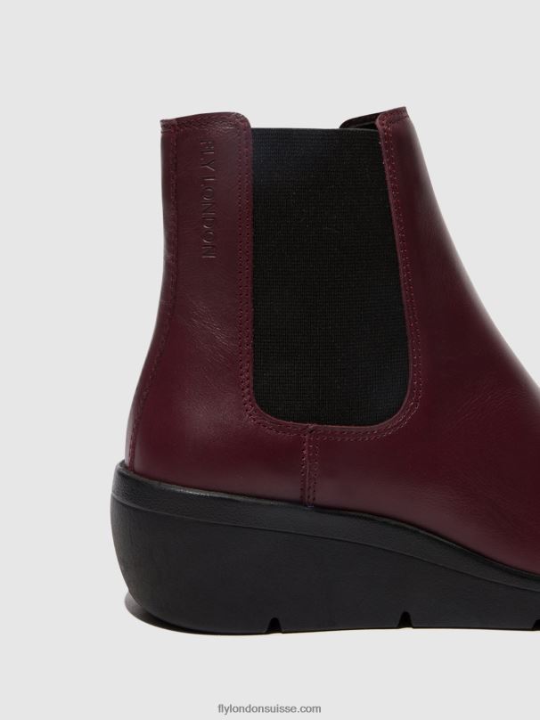 860NR131 bottines chelsea nola549 Fly London Bordeaux femmes