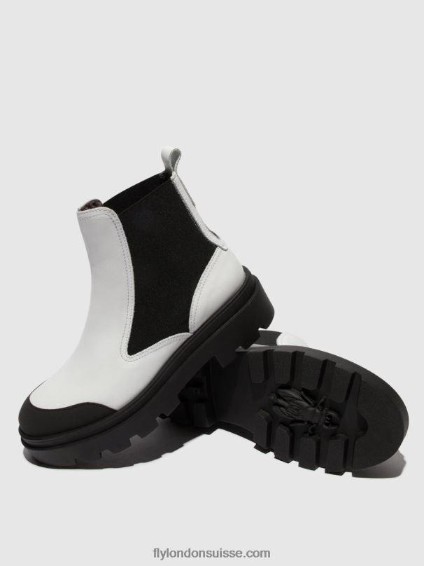 860NR134 bottines chelsea jeba879 Fly London blanc femmes