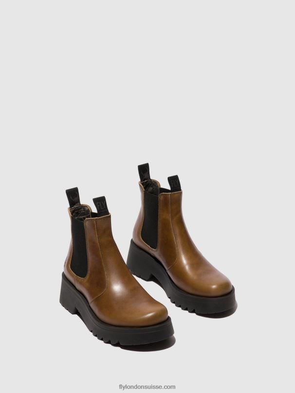 860NR135 bottines chelsea medi789 Fly London chameau femmes