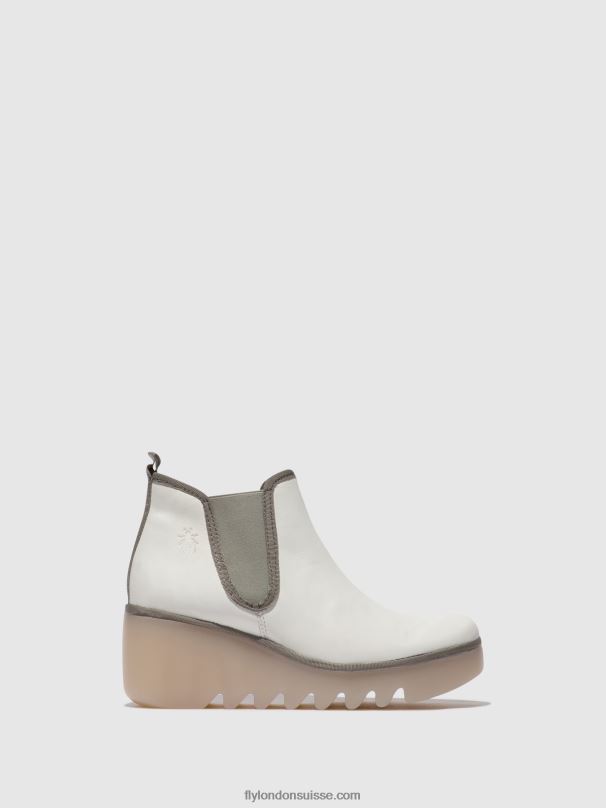 860NR144 bottines chelsea byne349 Fly London blanc (semelle laiteuse) femmes