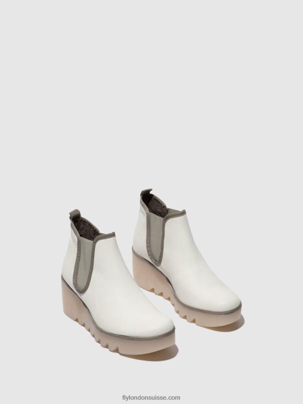 860NR144 bottines chelsea byne349 Fly London blanc (semelle laiteuse) femmes