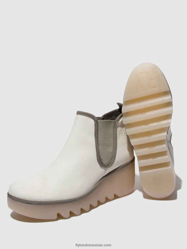 860NR144 bottines chelsea byne349 Fly London blanc (semelle laiteuse) femmes