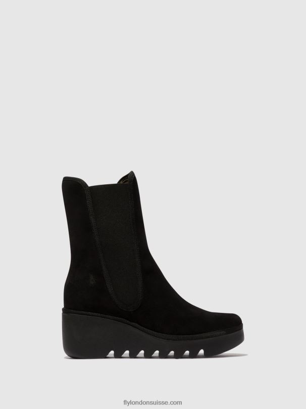 860NR145 bottines chelsea byro395 Fly London noir femmes