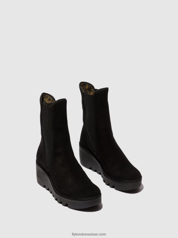 860NR145 bottines chelsea byro395 Fly London noir femmes
