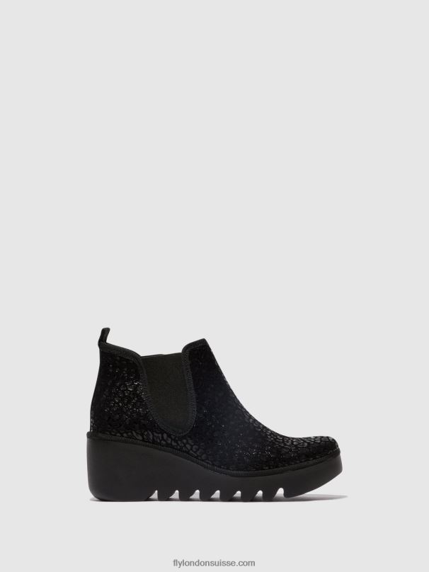860NR149 bottines chelsea byne349 Fly London taches anthracite femmes