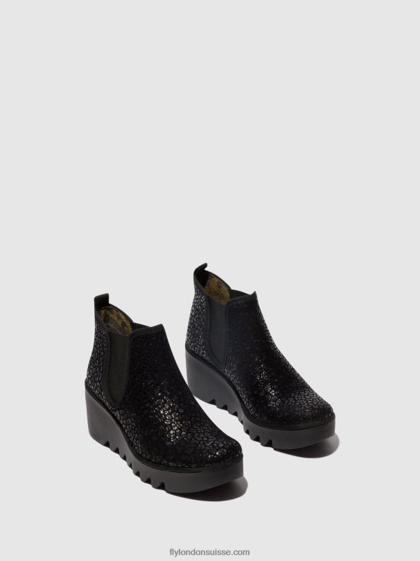 860NR149 bottines chelsea byne349 Fly London taches anthracite femmes