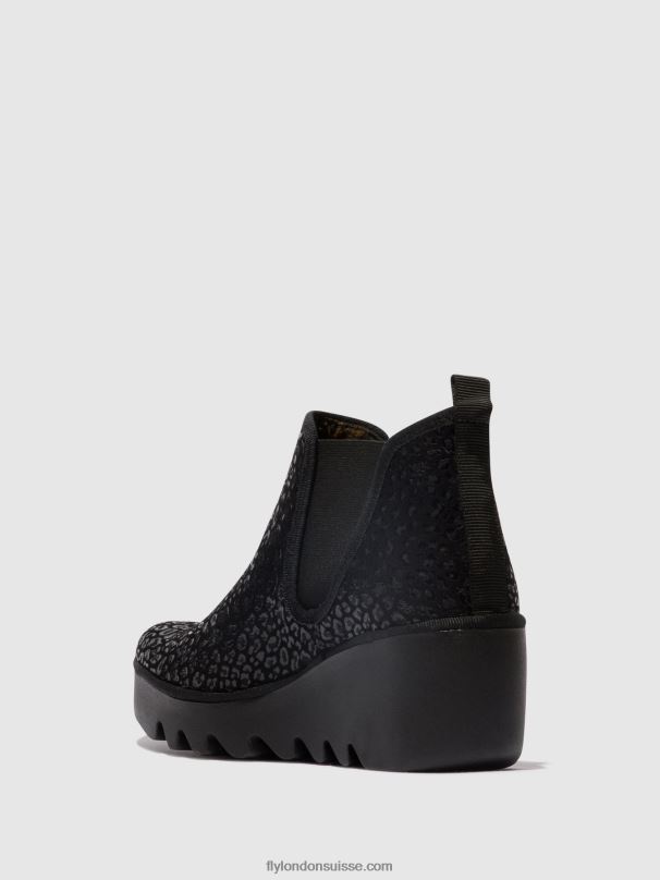 860NR149 bottines chelsea byne349 Fly London taches anthracite femmes