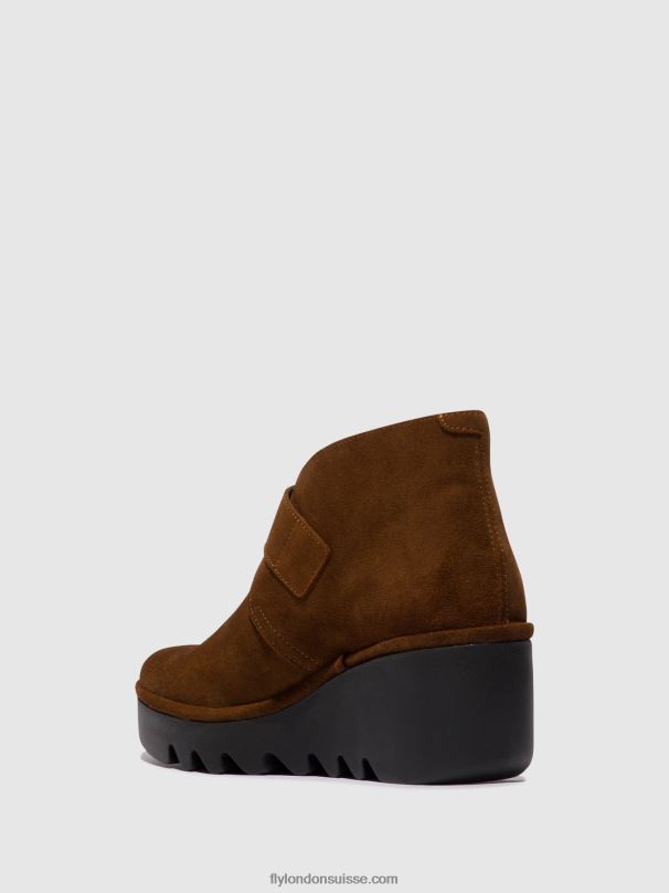 860NR150 bottines à boucle birt397 Fly London chameau femmes