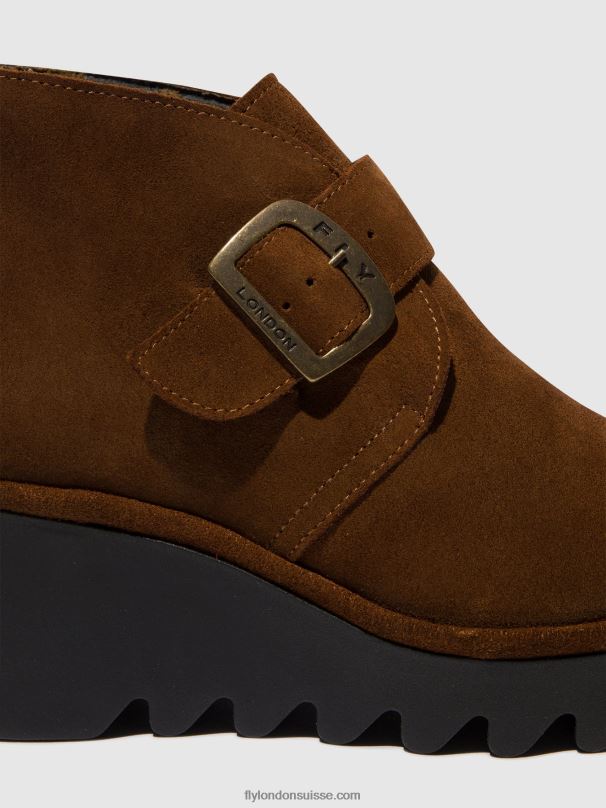 860NR150 bottines à boucle birt397 Fly London chameau femmes
