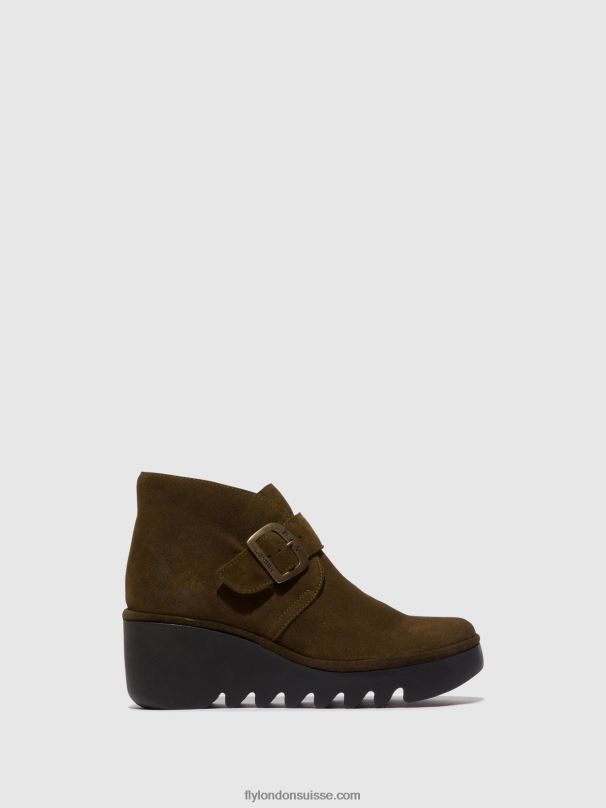 860NR153 bottines à boucle birt397 Fly London boue femmes