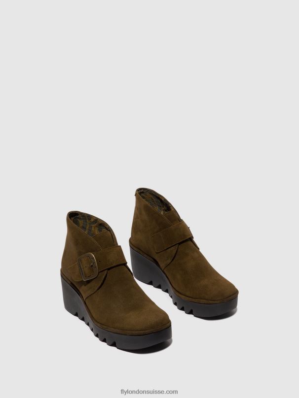 860NR153 bottines à boucle birt397 Fly London boue femmes