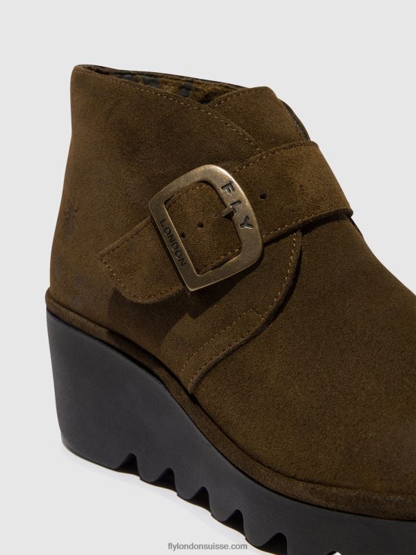 860NR153 bottines à boucle birt397 Fly London boue femmes