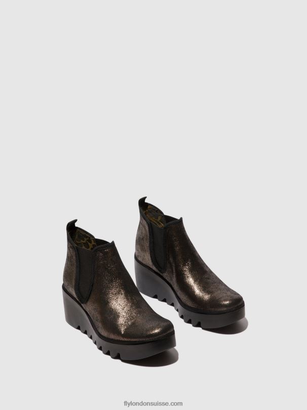 860NR154 bottines chelsea byne349 Fly London graphite femmes