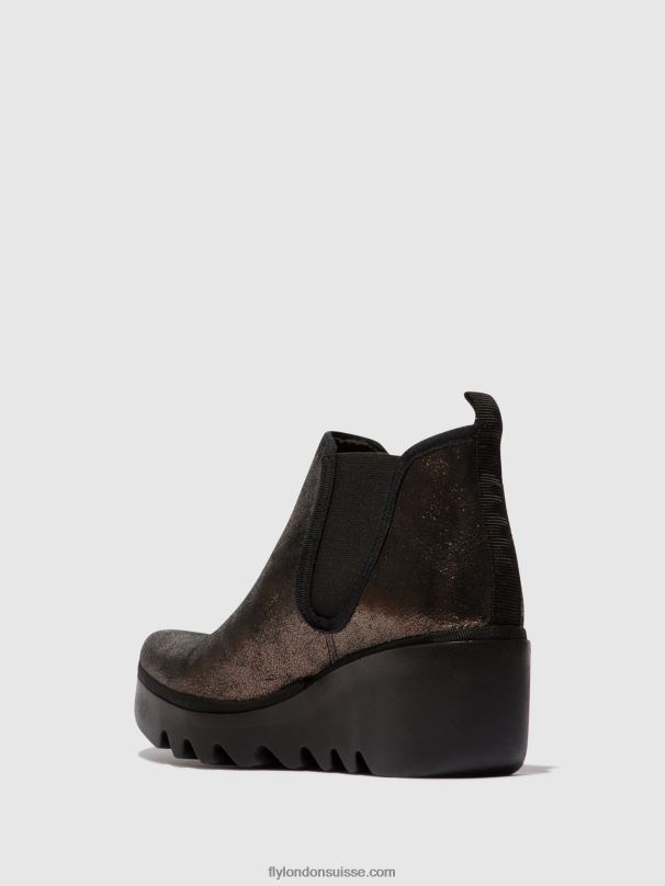 860NR154 bottines chelsea byne349 Fly London graphite femmes