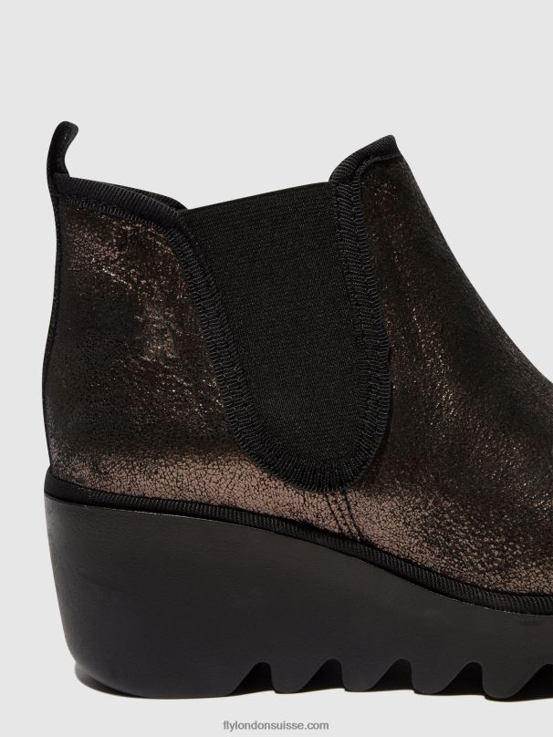 860NR154 bottines chelsea byne349 Fly London graphite femmes