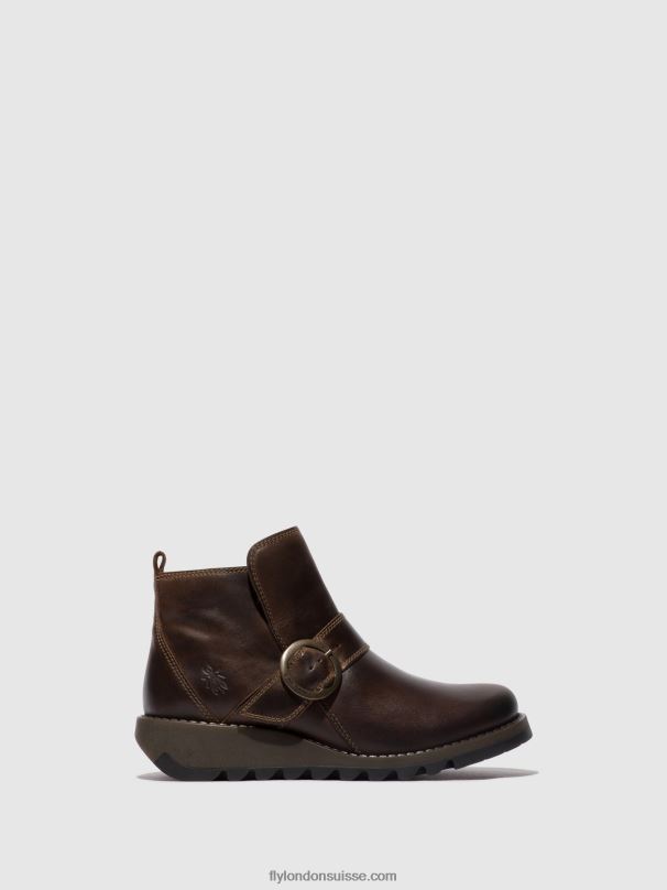 860NR158 bottines à boucle sias812 Fly London ns. brun femmes