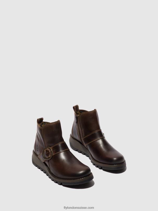 860NR158 bottines à boucle sias812 Fly London ns. brun femmes