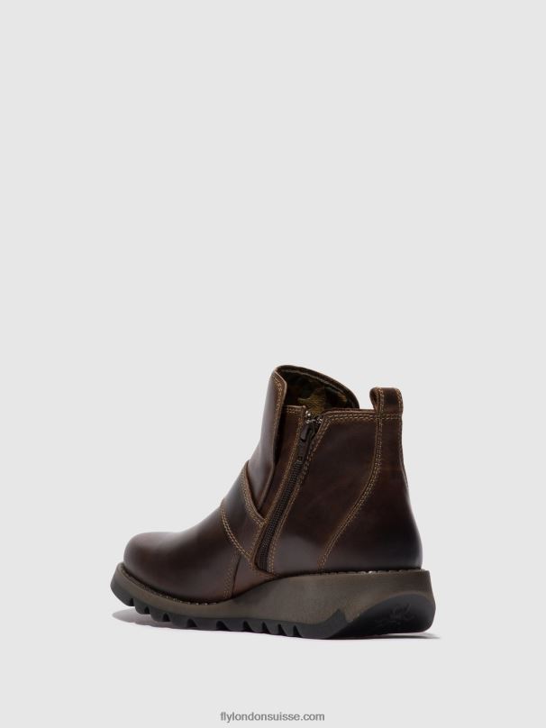 860NR158 bottines à boucle sias812 Fly London ns. brun femmes