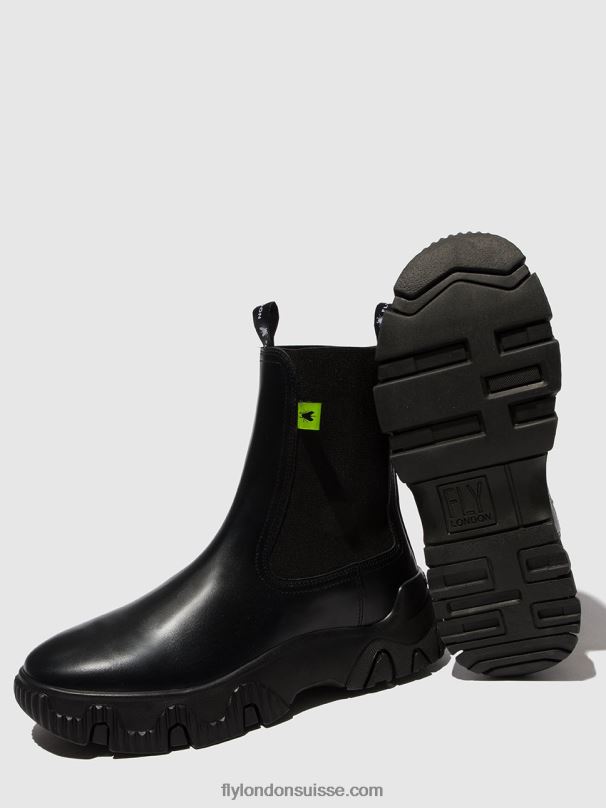 860NR159 bottines chelsea faty885 Fly London tonnerre noir femmes