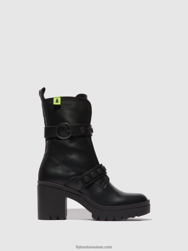 860NR160 bottines zippées tama888 Fly London noir nausica femmes