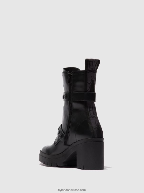 860NR160 bottines zippées tama888 Fly London noir nausica femmes