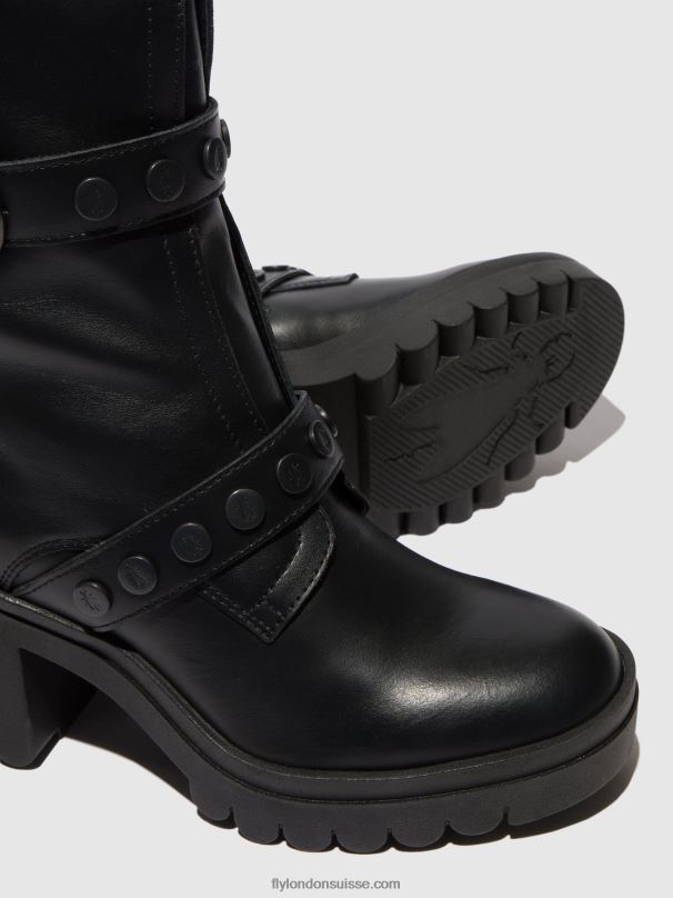 860NR160 bottines zippées tama888 Fly London noir nausica femmes