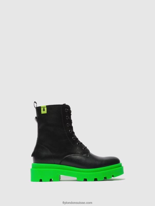860NR162 bottines à lacets jacy881 Fly London nausica noir (semelle verte) femmes