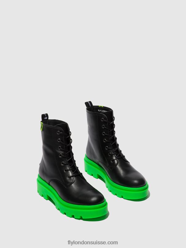 860NR162 bottines à lacets jacy881 Fly London nausica noir (semelle verte) femmes