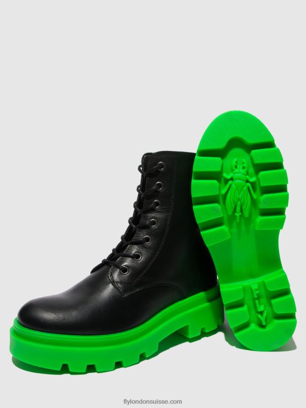 860NR162 bottines à lacets jacy881 Fly London nausica noir (semelle verte) femmes
