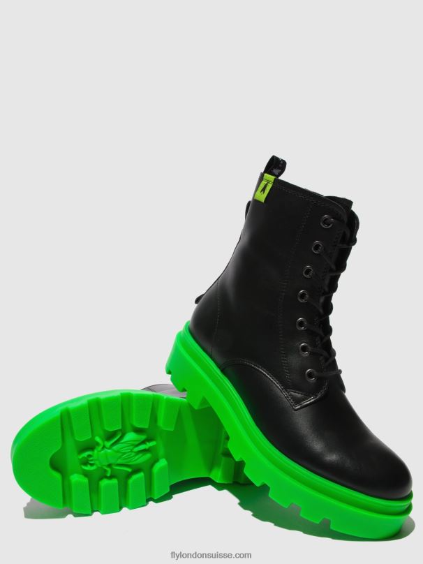 860NR162 bottines à lacets jacy881 Fly London nausica noir (semelle verte) femmes